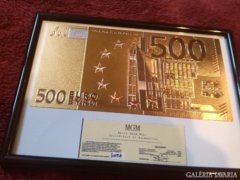 KARÁCSONYI AKCIÓ! 24 karátos arany 500 Euro bankjegy