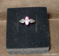 Szecessziós rubin köves ezüst gyűrű