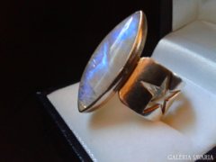Holdköves ezüst gyűrű