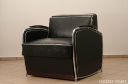 Bauhaus jellegű, Art Deco króm vázas fotelágy eladó!
