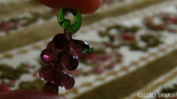 Gyönyörű térbeli muránói szőlőfürt medál üveg 3D