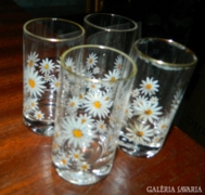Antique cups with a daisy pattern, set for 4 people