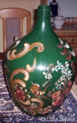 45x95 cm kézzel festett boros üveg, korsó
