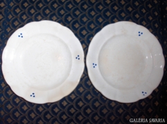 Antik, masszív Kispesti lapos tányér - 2 db