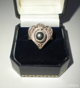 Gyönyörű, régi Ezüst gyűrű-féldrágakővel-ingyen PO