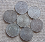 7 db ezüst 2 pengős 1929-1939-ig 