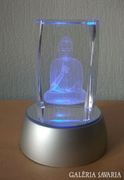 Buddha 3d gravírozott üveg