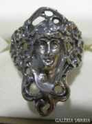 Pazar, szecessziós stílusú 925-ös ezüst gyűrű