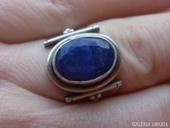 ezüst gyűrű kék kővel