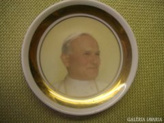 II.János Pál pápa Hollóházi 8cm porcelán