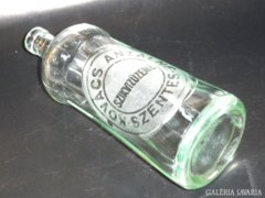 Szentes Zöld Bordázott Szódásüveg