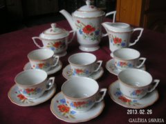 Zsolnay , pipacsos  manó füles mokkás készlet , régi pajzs pecsétes , a 60-as évekből. Hibátlan  !!