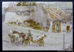 A régi TABÁN  lovas kocsival - képeslap (3)