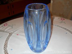 Üveg váza / vastag falú és kék /