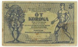 1919 - 5 korona (Magyar-Oszták Bank) 