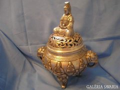 Csodás Buddha Ezüstöt Tartalmazó Nagy Díszes Füstölő