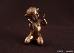 Janka lányka   bronzszobor miniatúra