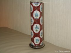 Üveg váza antik festett Parád 17cm