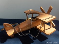 Retro répülőgép csillár fából - gyerek szobába