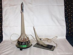 Retro rakétás, működő asztali lámpa - 2 db