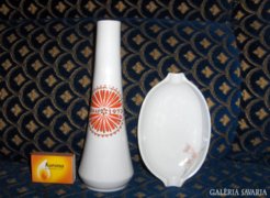Alföldi porcelán váza és hamutál