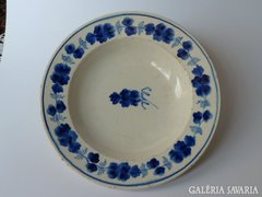 Régi Városlődi kék virágdíszes tányér