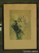 AD74 T0 Rimanóczy G. 1957. virágcsendélet aquarell