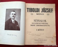 Tiboldi: Népdalok I. kötet dedikált!