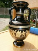 Görög váza 24 kar. arannyal kézzel díszítve
