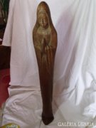 Hatalmas,régi,keményfából faragott szobor 62cm!