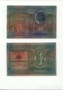2 X 1912 100 korona(magyar+osztrák DÖ)