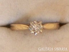 Gyémánt női gyűrű, eljegyzési gyűrű brilliánssal