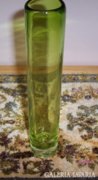 Üveg egyszálas váza ritkaság  24.5 x 4.5 cm