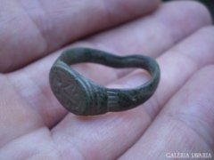 Középkori bronz gyűrű ! 