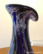 Kék váza, nehézüveg (talán muranoi)