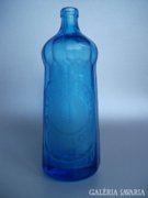 Kék bordázott szódásüveg