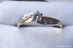 Női gyémánt gyűrű 0.3 ct, eljegyzési gyűrű, LEÁRAZ