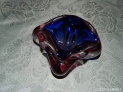 Murano mauve - cobalt colored ashtray centerpiece