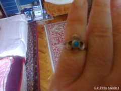 Antik ezüst türkiz köves gyűrű