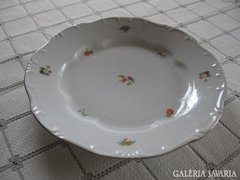 Régi Zsolnay porcelán virágos lapos tányér