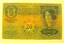 Szép 20 korona bélyegző nélkül!! 1913