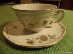 Zsolnay ritka barokk álomszép mokkás csésze alátéttel