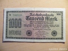 NÉMET BIRODALMI 1.000 MÁRKA 1922 ZÖLD SZÁM