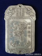 Tibeti ezüst,szerencse amulett 133g