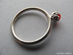 Ezüst 925 Női Gyűrű piros köves