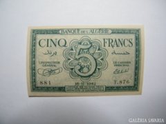 5 frank Algéria 1942 aUNC