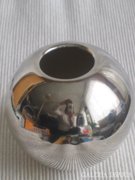 H.R.W. Fink silver plated ball vase, very modern