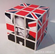 Egyedi 3x3-as brit Rubik féle kocka-angol bulldog