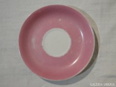 0731 Antik HÜTTL TIVADAR rózsaszín porcelán tányér