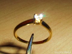 18K Arany gold filled .mest.Gyémánt köves gyűrű